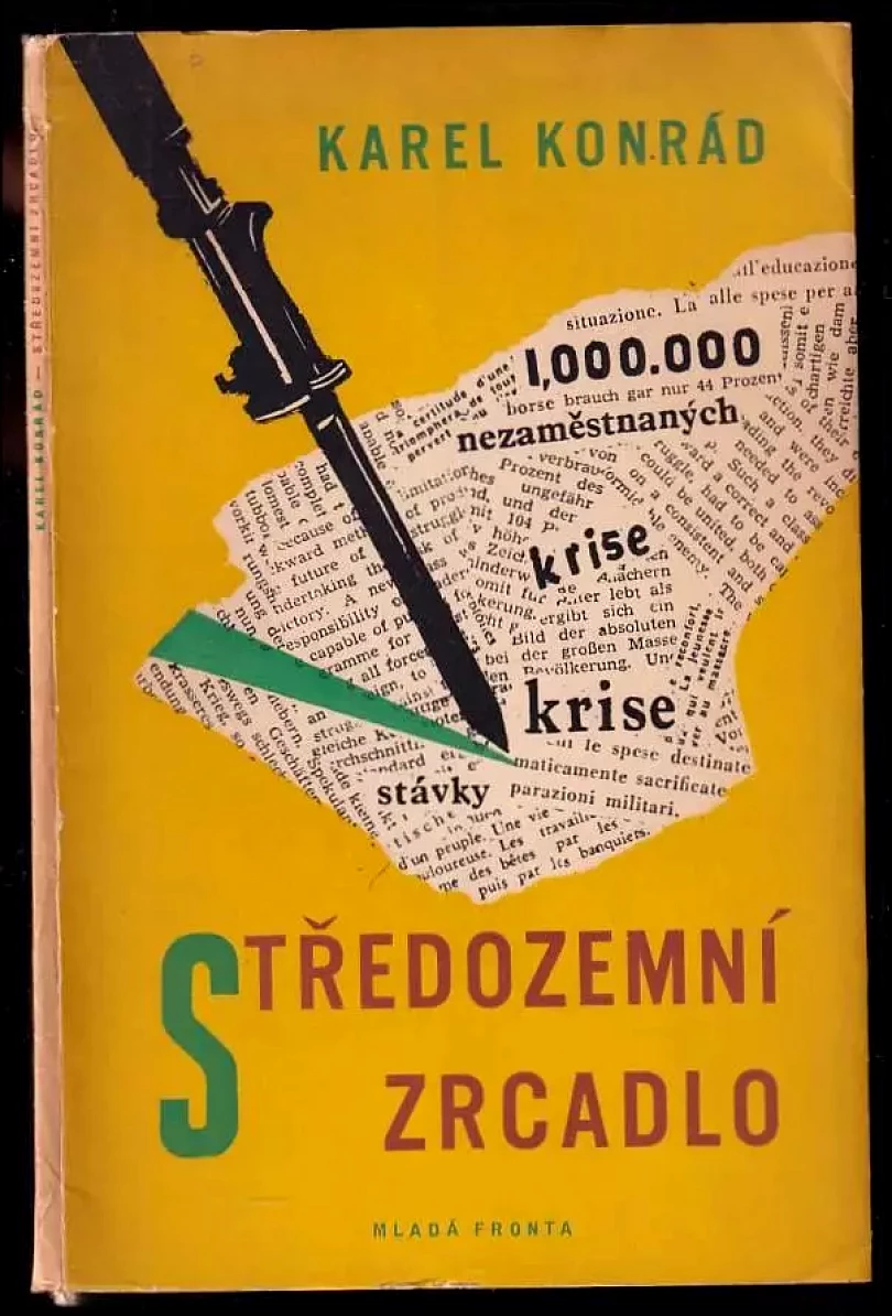 Levně Středozemní zrcadlo - DEDIKACE / PODPIS KAREL KONRÁD (Karel Konrád, 1952)