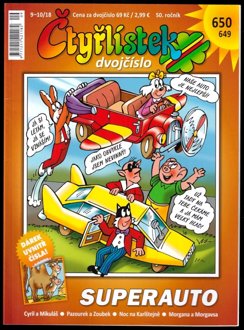 Superauto - Čtyřlístek 649 / 650 (Jaroslav Němeček, 2018)