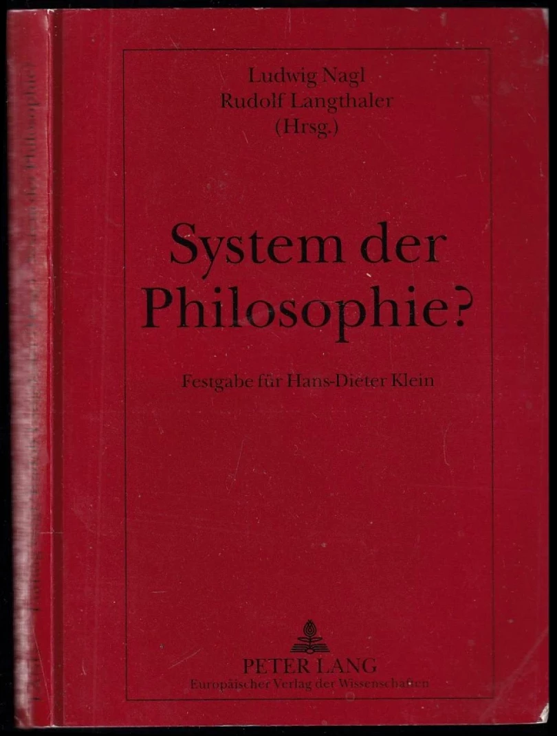 Levně System der Philosophie? (Ludwig Nagl, 2000)
