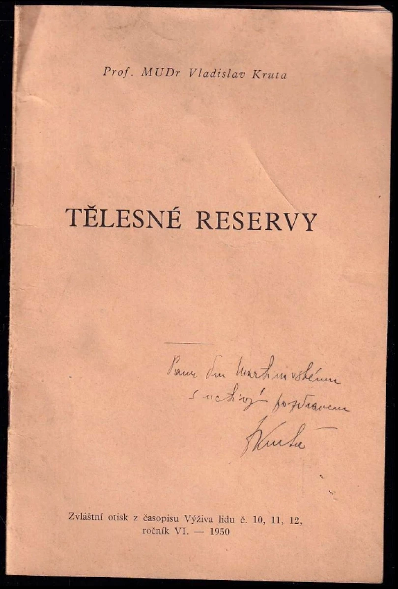 Levně Tělesné reservy - AUTORSKÁ DEDIKACE VLADISLAV KRUTA (Vladislav Kruta, 1951)