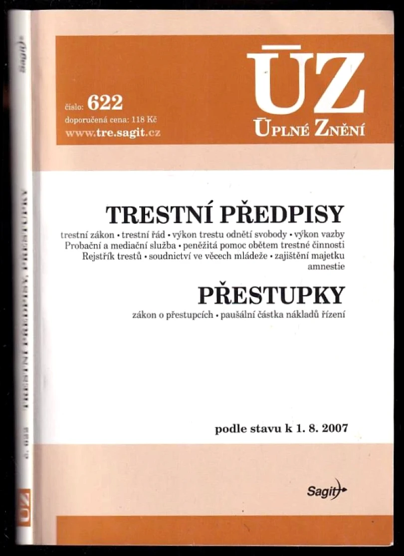 Trestní předpisy ; Přestupky : podle stavu k 1.8.2007 (, 2007)