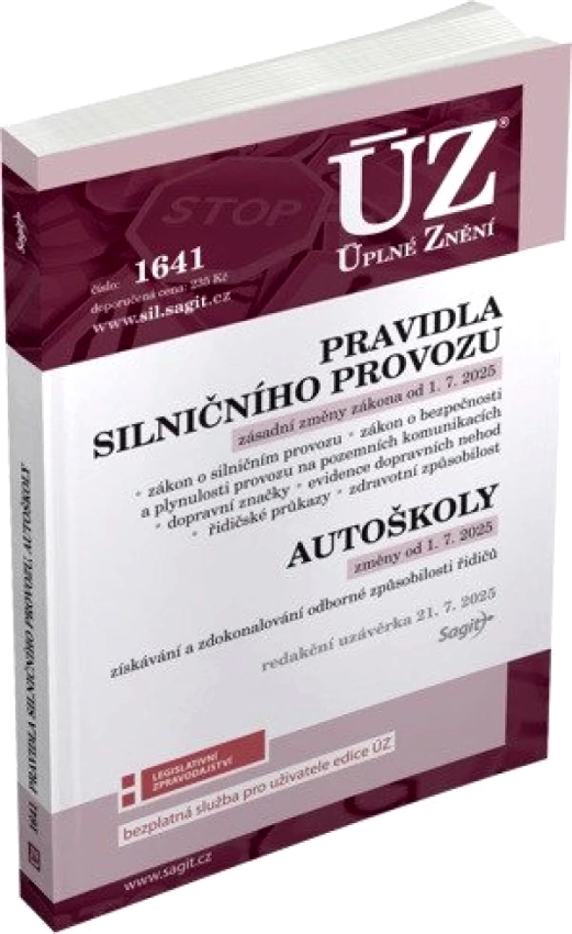 Levně ÚZ 1641 Pravidla silničního provozu, Autoškoly (, 2025)