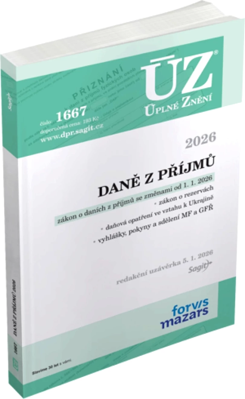 Levně ÚZ 1667 Daně z příjmů (, 2026)