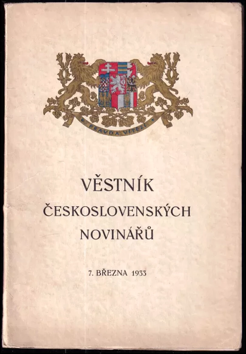 Levně Věstník československých novinářů- Ročník VII.- březen 1933- Číslo3. (, 1933)