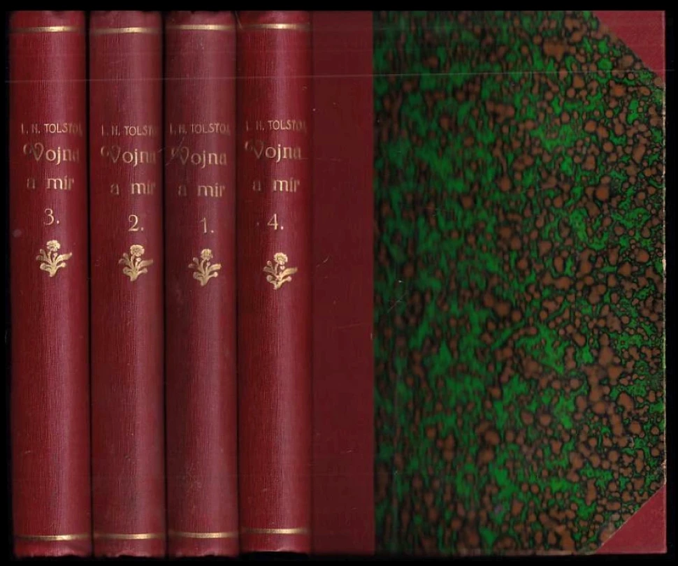 Vojna a mír : Díl 1-4 (Lev Nikolajevič Tolstoj, 1908)