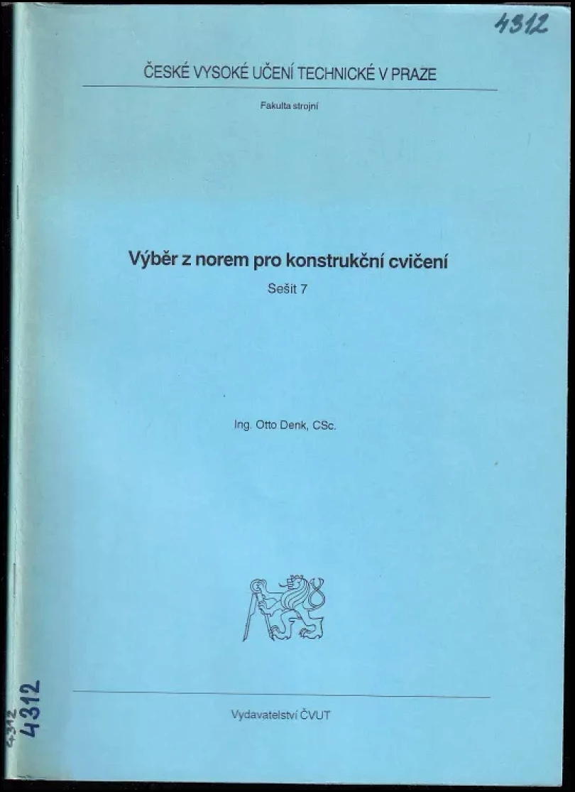 Levně Výběr z norem pro konstrukční cvičení (Otto Denk, 1993)