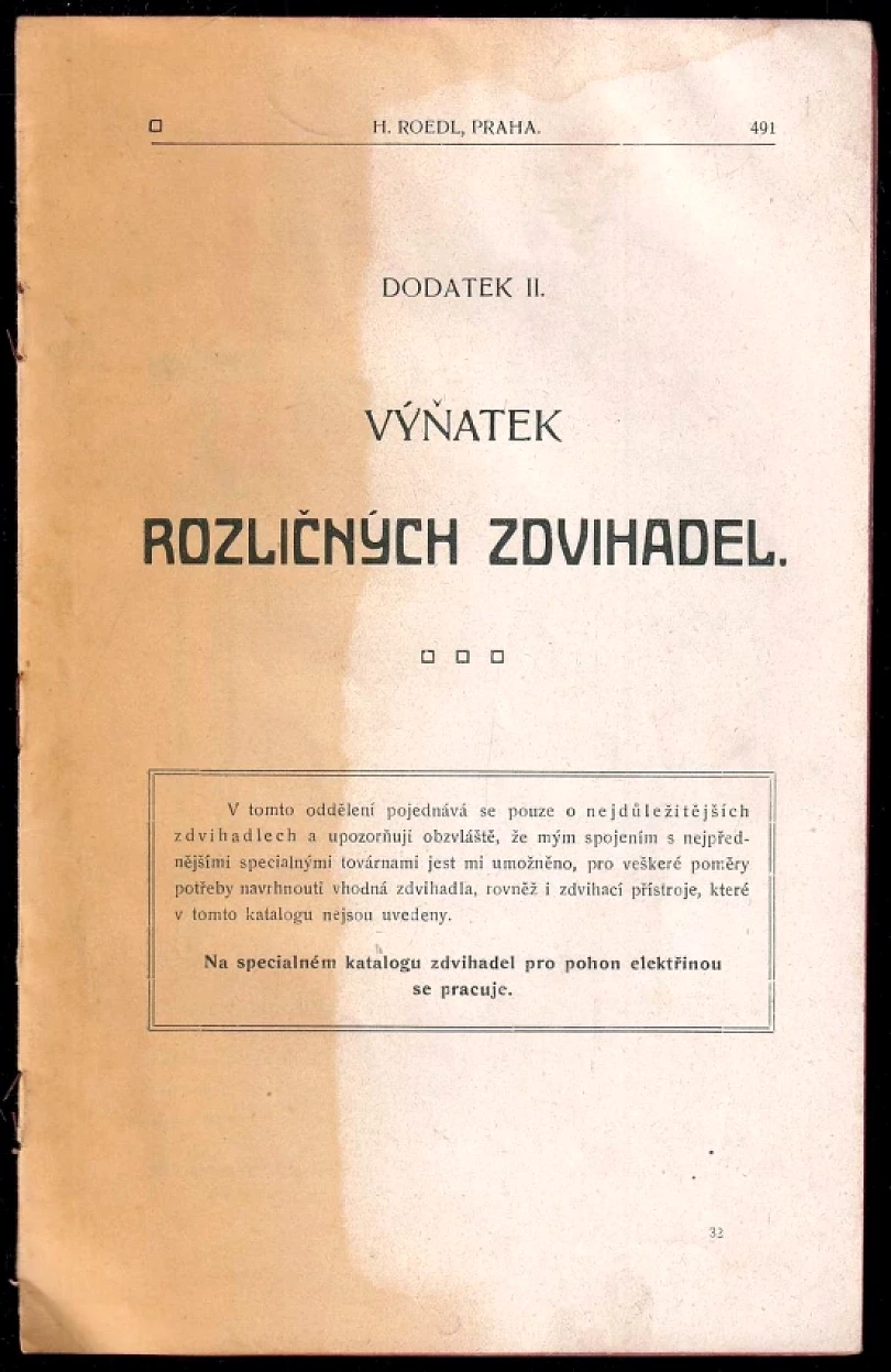 Levně Výňatek rozličných zdvihadel - dodatek II. (Bohumír Roedl, )
