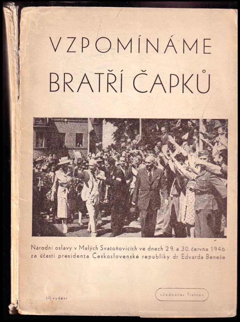 Levně Vzpomínáme bratří Čapků (, 1946)