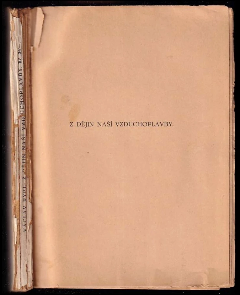 Z dějin naší vzduchoplavby (Václav Rypl, 1927)