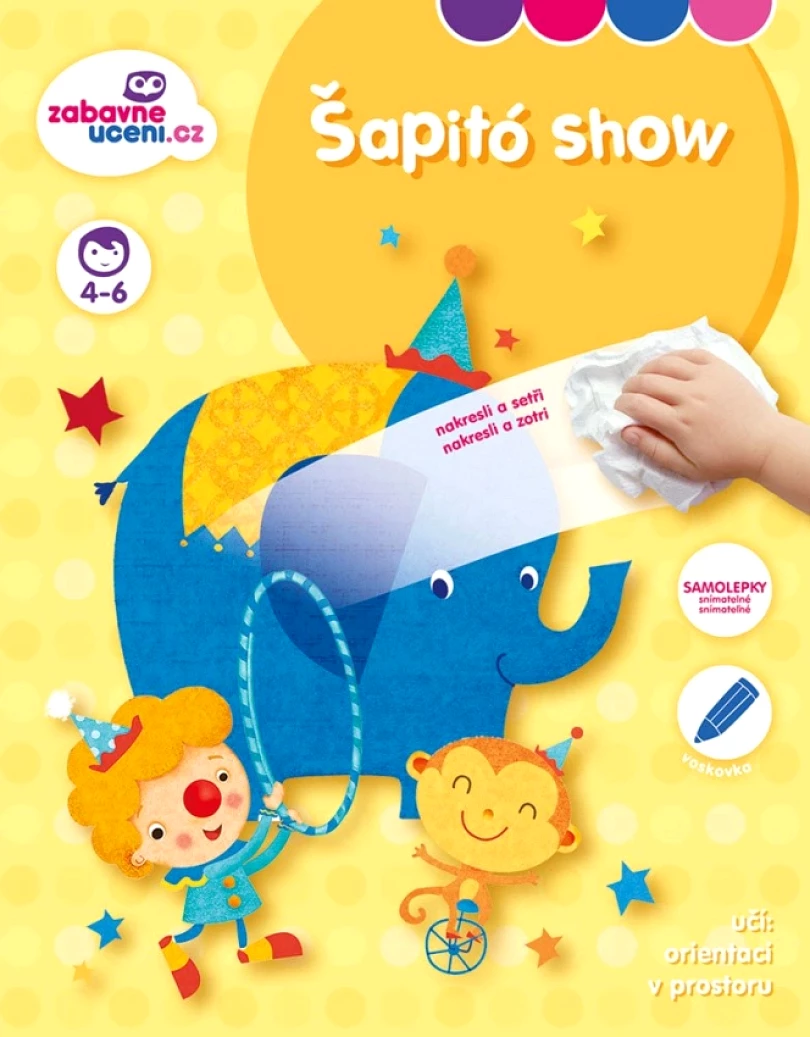 Zábavné učení Stíratelný sešit se samolepkami (, )