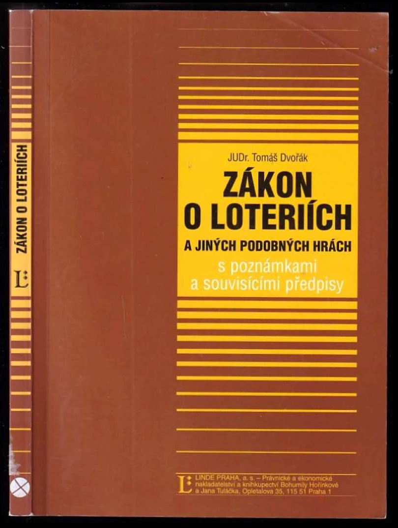 Levně Zákon o loteriích a jiných podobných hrách DEDIKACE JUDR. TOMÁŠ DVOŘÁK (Tomáš Dvořák, 2003)