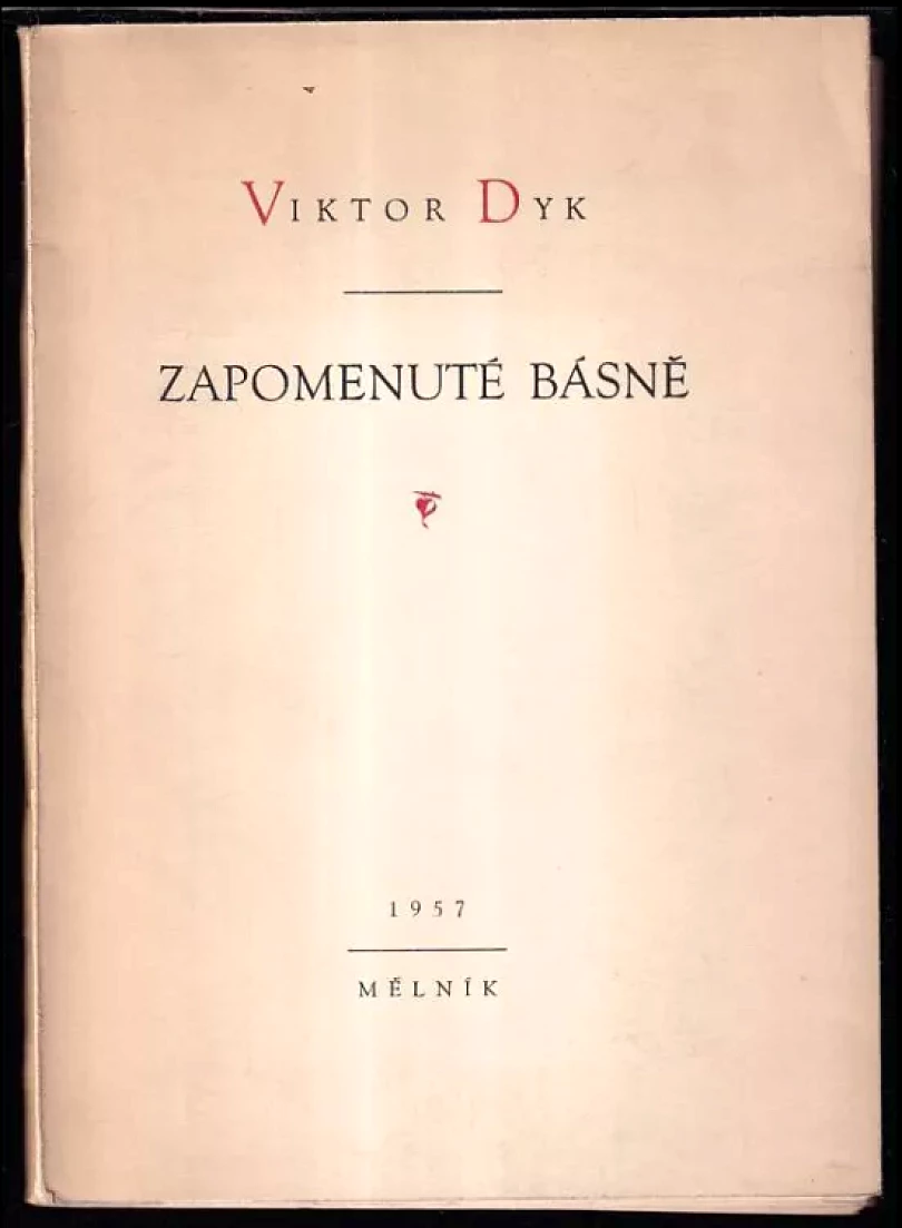 Levně Zapomenuté básně (Viktor Dyk, 1957)