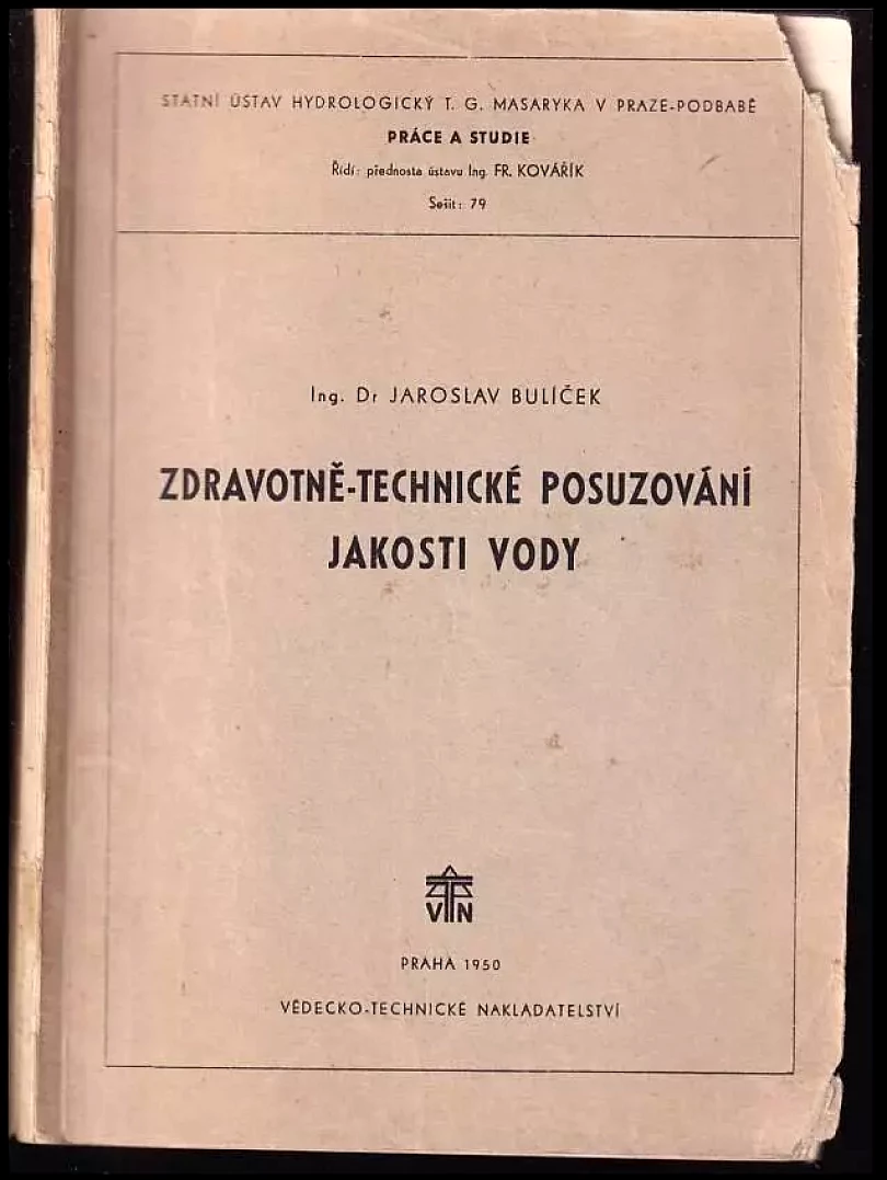 Zdravotně-technické posuzování jakosti vody (Jaroslav Bulíček, 1950)