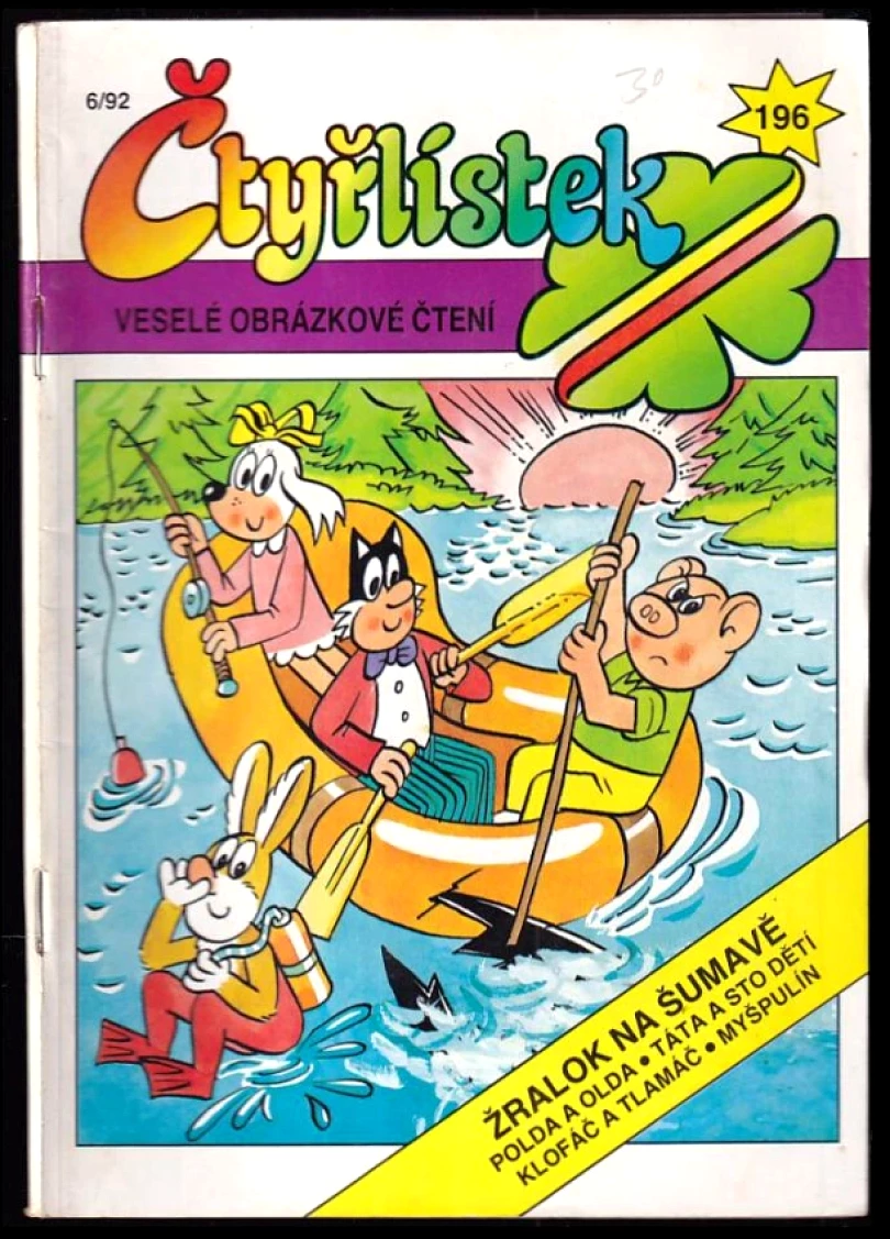 Žralok na Šumavě - Čtyřlístek 196 (Hana Lamková, 1992)