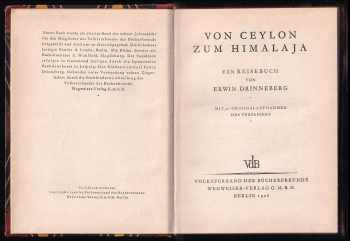 Erwin Drinneberg: Von Ceylon zum Himalaja. Ein Reisebuch.