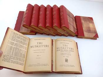 Alexandre Dumas: Tři mušketýři - díl I a II + Tři mušketýři po dvaceti letech - díl I a II + Tři mušketýři ještě po deseti letech díl I - VI - KOMPLET