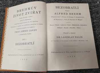 Alfred Brehm: KOMPLETNÍ Brehmův život zvířat I. díl Bezobratlí + II. Ryby, Obojživelníci, Plazi (2 svazky) + III. Ptáci (4 svazky) + IV. Ssavci (4 svazky)