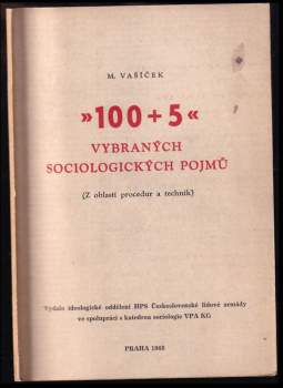 ¨100 + 5¨ vybraných sociologických pojmů