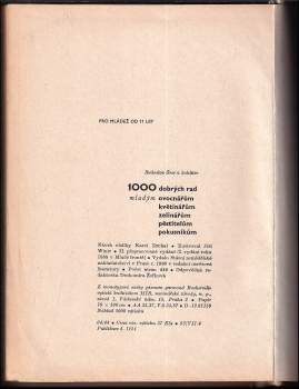 Radoslav Šrot: 1000 dobrých rad mladým ovocnářům, květinářům, zelinářům, pěstitelům, pokusníkům