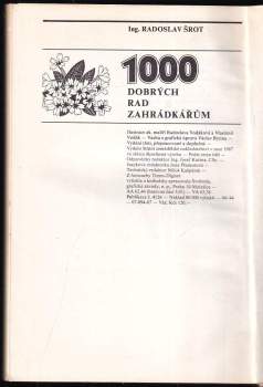 1000 dobrých rad zahrádkářům