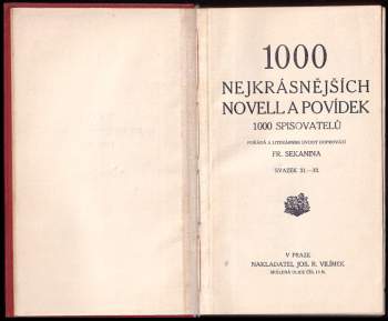 Anatole France: 1000 nejkrásnějších novell 1000 světových spisovatelů