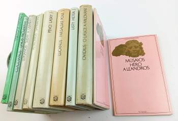 10X ANTICKÁ KNIHOVNA - Héró a Leandros ; Verše na rozloučenou + Verše o víně + O lásce a milování + Listy hetér + Farsalské pole ; Chvalozpěv na Pisona + Pěvci lásky + Satirikon + Šlehy a úsměvy + Únos Proserpiny + Tajemství papyrů