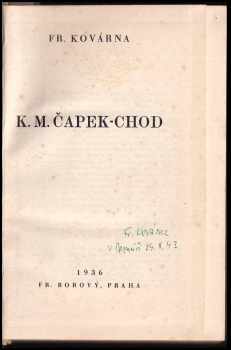 Josef Hora: 10X PODPIS K.M. Čapek-Chod, Jindřich vodák, Proletářská poesie, Karel Čapek, Fráňa Šrámek, Foerstrovo slovesné umění, Český román po válce, Božena Benešová, Karel Toman