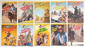 10X RODOKAPS - ŠERIF WYATT EARP - William Mark - Po stopě vrahů + Missourská melodie + Souboj v O.K. Corralu + Státní poklad Arizony + Luke Short + Wyatt šerifem v Tucsonu + Zlatá žíla v Orange City + Tři muži proti městu + Kouřové signály + Ti z ranče na řece