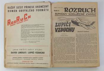 M. B. Buttler: 10x ROZRUCH - Romány vzrušené chvíle (1937/38), čísla 3 - 5 a 7 - 13 (bez obálek)