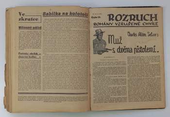 M. B. Buttler: 10x ROZRUCH - Romány vzrušené chvíle (1937/38), čísla 3 - 5 a 7 - 13 (bez obálek)