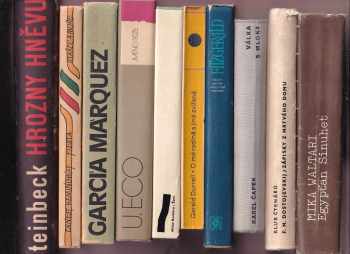 Karel Čapek: 10x TOP BELETRIE - Egypťan Sinuhet - 15 knih ze života lékaře + Zápisky z mrtvého domu + Válka s mloky + Velký Gatsby + O mé rodině a jiné zvířeně + Žert + Sto roků samoty + Stařec a moře - Fiesta + Hrozny hněvu