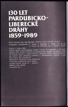Pavel Vursta: 130 let Pardubicko-liberecké dráhy 1859-1989