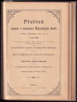 16 x Přehled nemocí v nemocnici milosrdných bratří v roce 1900 z různých měst