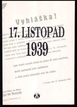 17. listopad 1939 po 55 letech