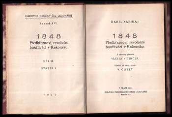 Karel Sabina: 1848