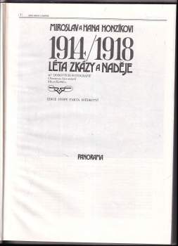 Miroslav Honzík: 1914-1918