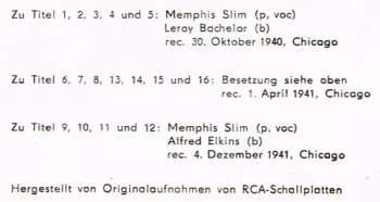 Memphis Slim: 1940-1941