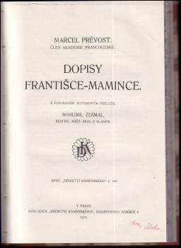 Marcel Prévost: Dopisy Františce - mamince