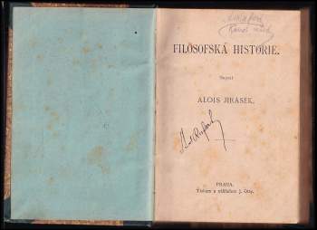 Alois Jirásek: 2 díla v 1 svazku : Tristan a Iseuta + Filosofská historie