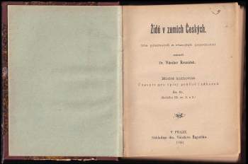 Václav Řezníček: Židé v zemích Českých