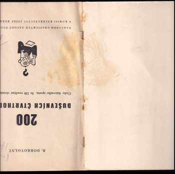 Bohumil Dobrovolný: 200 duševních čtvrthodinek : Úlohy duševního sportu