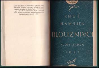 Knut Hamsun: 2x Knut Hamsun - Blouznivci + Tulácké dny -  V JEDNOM SVAZKU