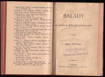 Johann Wolfgang von Goethe: 3 díla v 1 svazku : Bedřicha Schillera Básně lyrické, 1. - 2. díl + Vybrané básně + Balády