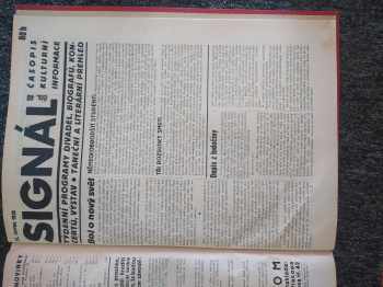P Prokop: 36X Signál 1928 - časopis kulturní informace CHYBÍ č. 9, 14, 24, 39