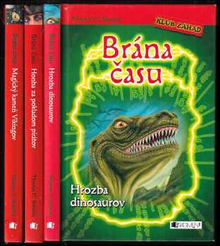 3x Brána času - Hrozba dinosaurov + Honba za pokladom pirátov + Magický kameň Vikingov (+ 3x lupa)
