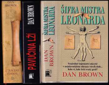 Dan Brown: 3x Dan Brown - Šifra mistra Leonarda + Pavučina lží + Ztracený symbol