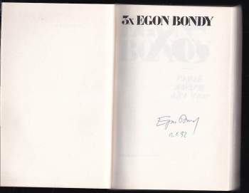 Egon Bondy: 3x Egon Bondy