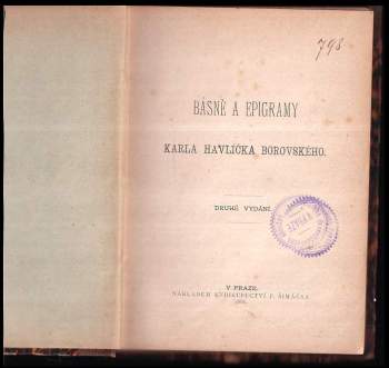 Karel Havlíček Borovský: 3x Karel Havlíček Borovský - Básně a epigramy + Satyrické črty a zbylé epigramy Karla Havlíčka Borovského + Křest Sv. Vladimíra