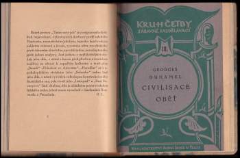 Georges Duhamel: Civilisace ; Oběť