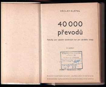 Václav Klepal: 40 000 převodů